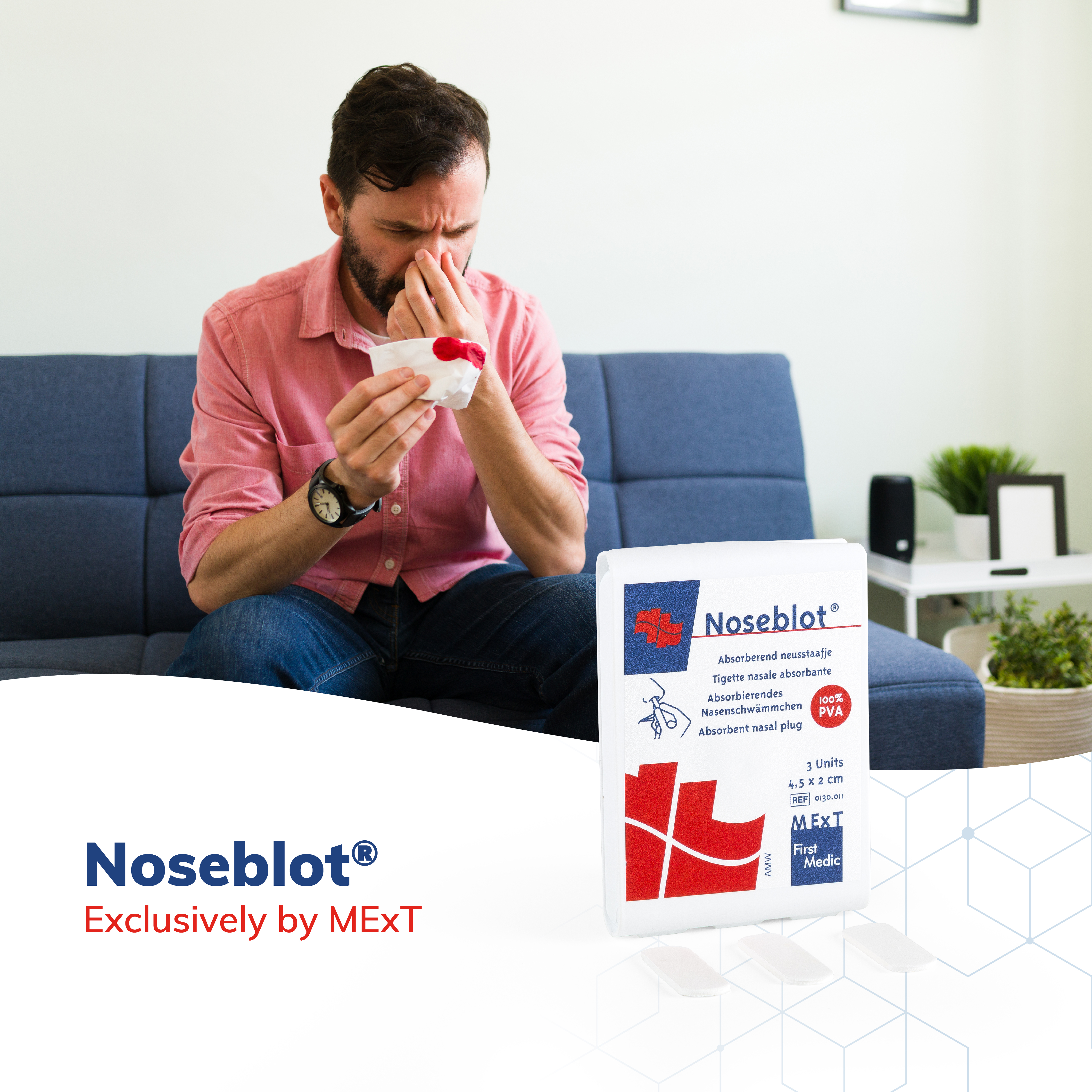 Noseblot, premiers secours en cas de saignement de nez