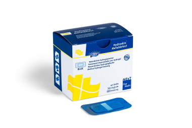 
            Hydroskin Metaldetect, blauwe waterdichte wondpleister met Hydrogelkompres
    